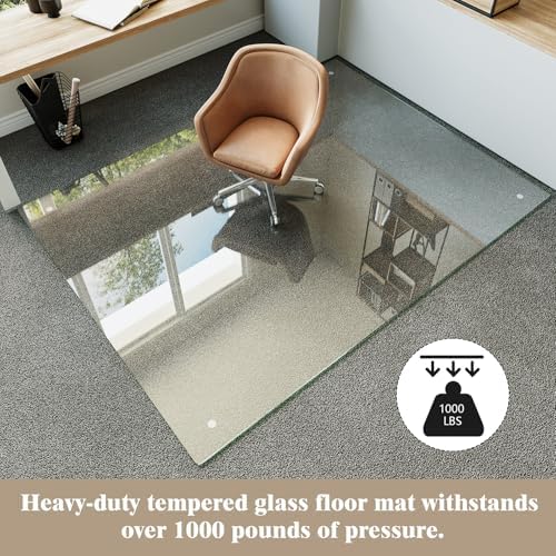 Koonmi 60" x 80" Office Chair Mat for Hardwood Floors & Carpets