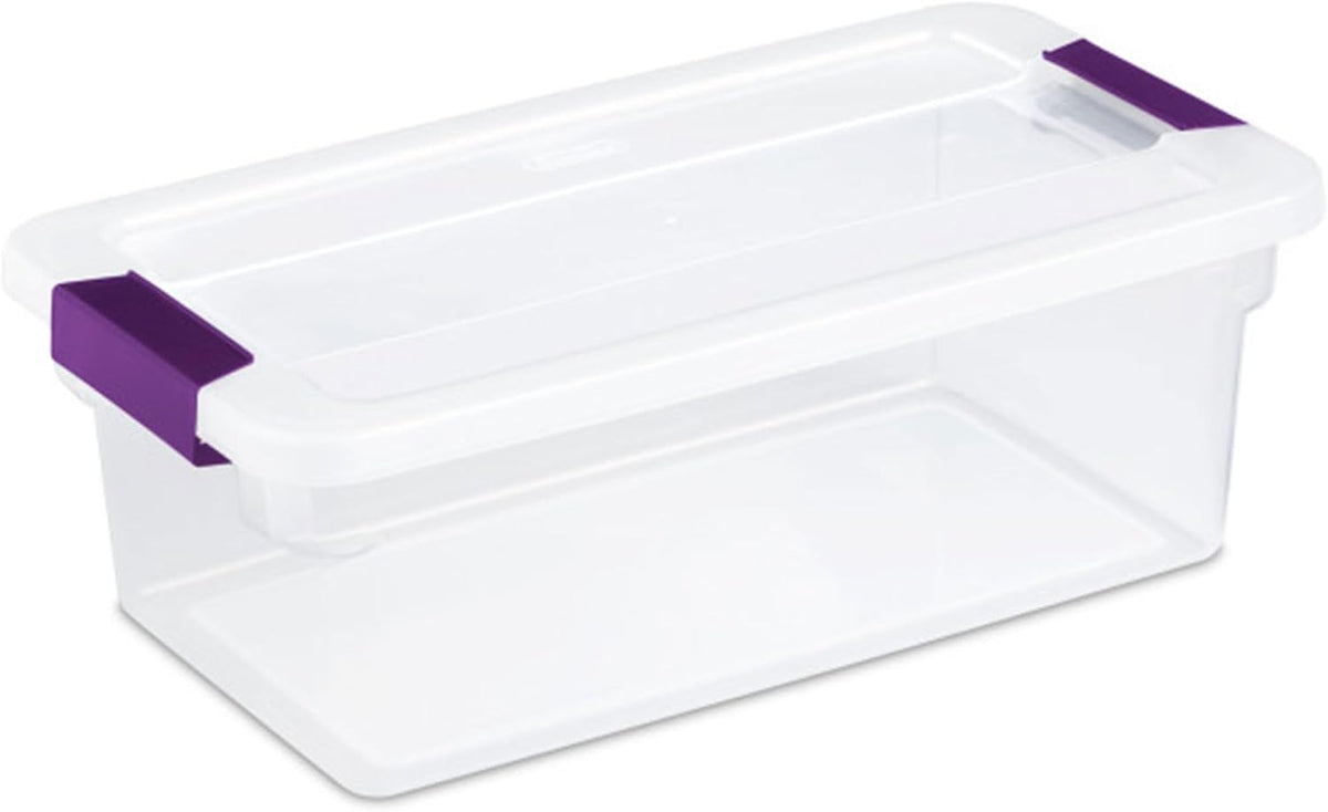 Sterilite 24-Pack 6 Quart ClearView Latch Box, Stackable Organizer Bins