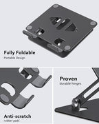 Aoviho Tablet Stand Holder for Desk, Adjustable Desktop Tablet Holder, Foldable - Image 3