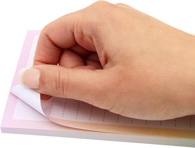 6 Pack Magnetic Notepads for Refrigerator, To Do Lists, 3.5x9 inch Pastel - Image 4