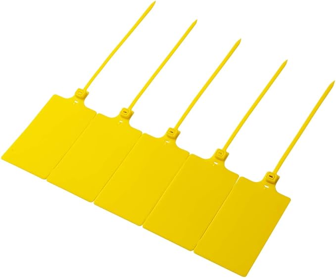 400Pcs Plastic Seals Shipping Label Tags, Writable Marker Big Sign Tie - Image 5