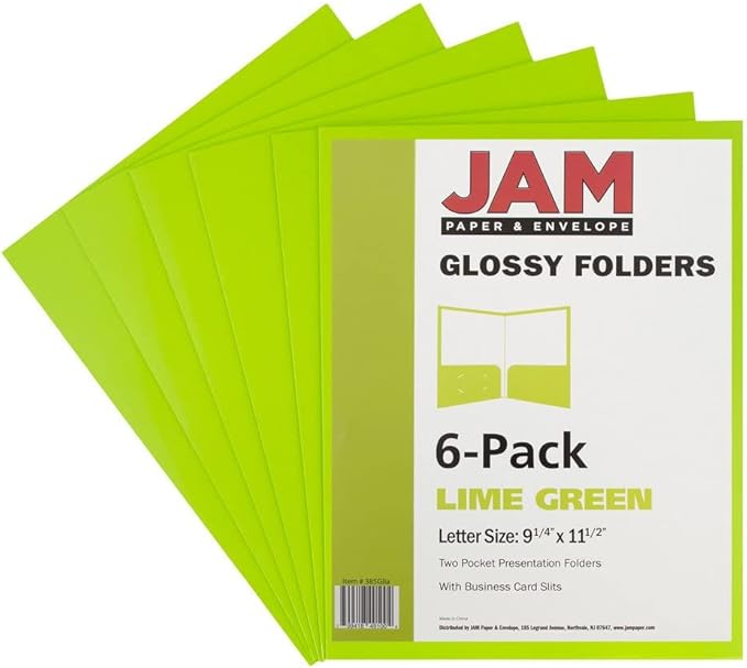 JAM PAPER Laminated Two Pocket Glossy School Folders - Image 6