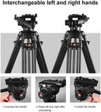 PULUZ 67"/170cm Video Tripod, Heavy Duty Aluminum Alloy Camera Tripod Stand - Image 7