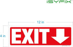 iSYFIX Exit Signs Stickers 6 Pack 12x4 Inch - Image 7