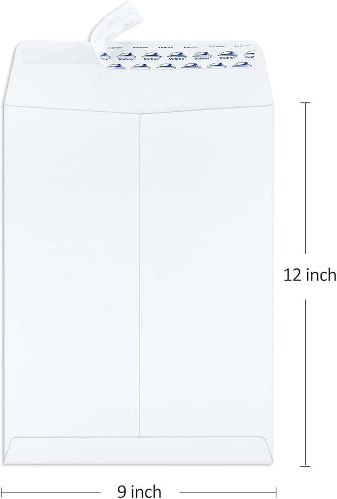 ValBox 9x12 Self Seal Catalog Envelopes 250 Packs White Envelopes - Image 2