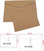 10pcs A4 Kraft Paper Envelopes Portfolio Foolscap File Folders Document Folder - Image 2