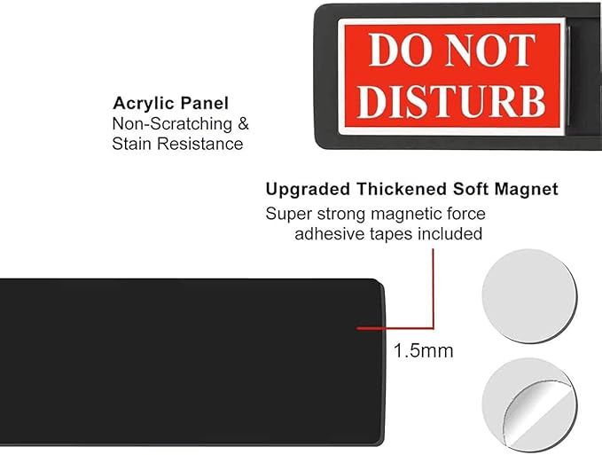 Do Not Disturb Sign & Please Knock Sign – Non-Scratch Magnetic Door Hanger - Image 4