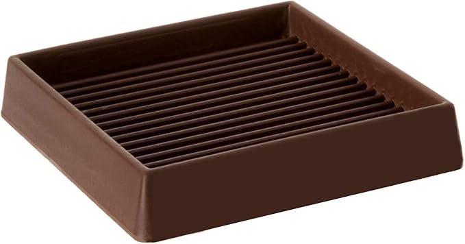 VOCOMO 4X4 Rubber Caster Cups, Non Slip Furniture Pads, Anti-Slip Gripper by VOCOMO