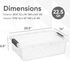 Superio Storage Bins with Lids, Stackable Totes, BPA Free, Odor Free, Organizer - Image 2
