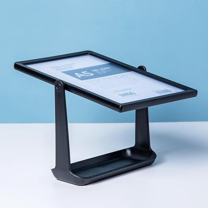 ECKEK ABS Plastic Sign Holder, Menu Displays T Shape Sign Stand, Rotating - Image 7