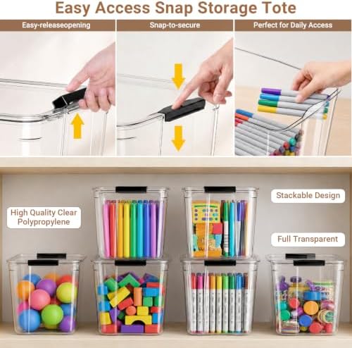 108qt clear storage bins with lids plastic organizers showing dimensions