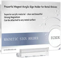 ECKEK Magnetic Sign Holder Grip Holder, Powerful Magnet, Acrylic Sign Holder by ECKEK