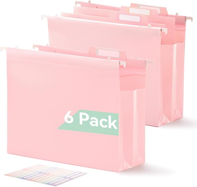 SortRax Plastic High Capacity Hanging File Folders, Letter Size, Heavy Duty by SortRax