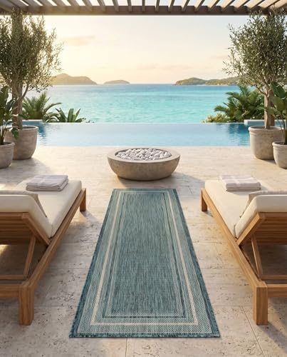 rugs.com - outdoor border rug – 6 ft, side view