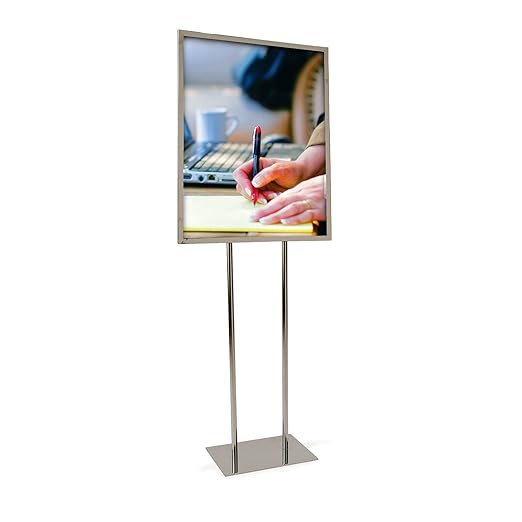 Bulletin Sign Holder – Econoco Heavy Duty Poster Display – Twin Uprights - Image 2