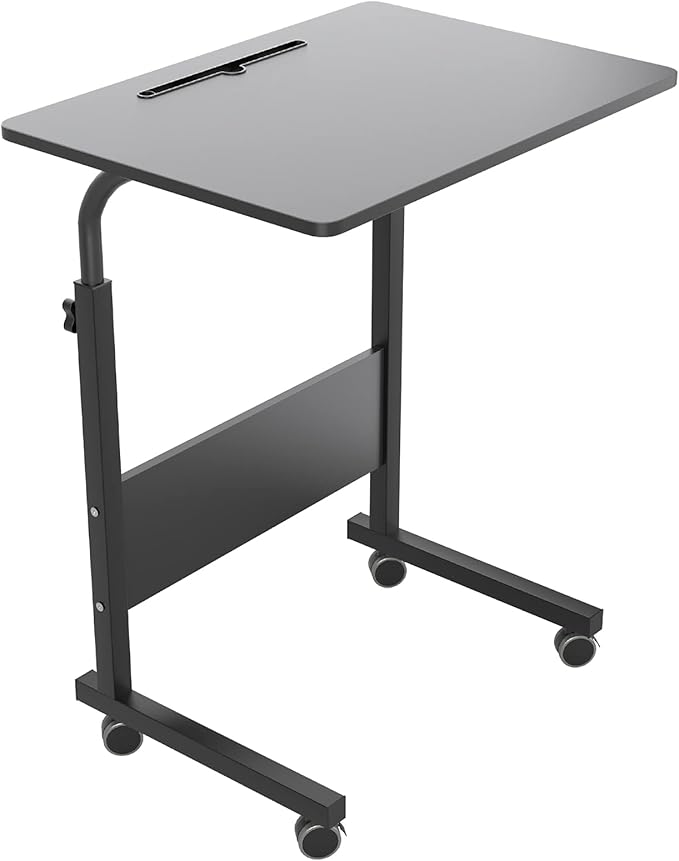 DlandHome Rolling Laptop Desk Stand Up Adjustable Mobile Laptop Desk, 23.6 by DlandHome