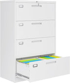 AFAIF 4 Drawer File Cabinets for Home Office, Metal Filing Cabinet by AFAIF