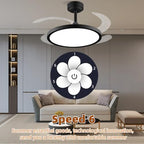 baysquirrel slim retractable ceiling fan with lights and, close-up detail