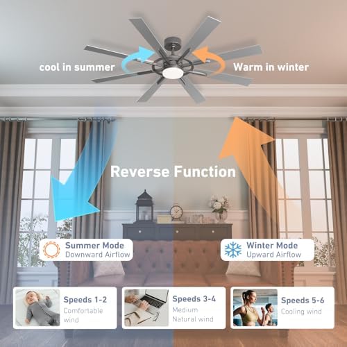 60 inch smart ceiling fan, silver indoor/outdoor ceiling, package contents