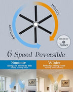 60 inch smart outdoor ceiling fan with light,6, side view