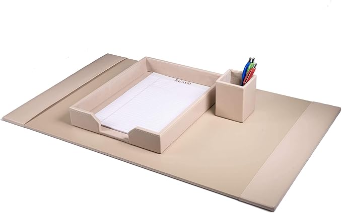Dacasso Bonded Set Luxury Leather Desk Pad & Desk Organization Essentials - Image 4