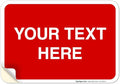 Personalized Custom Red Background Customize by SigoSigns