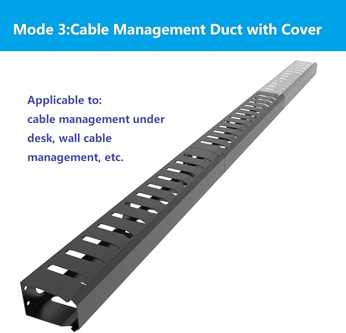 Jingchengmei 2 Pack of All Metal 1U Cable Management Horizontal Rack Mount - Image 4
