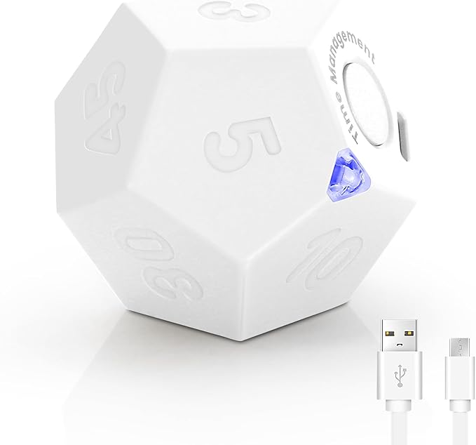 Pomodoro Timer - 11 Preset Productivity Timer, Ring/Vibrate Mode Cube by noonchili