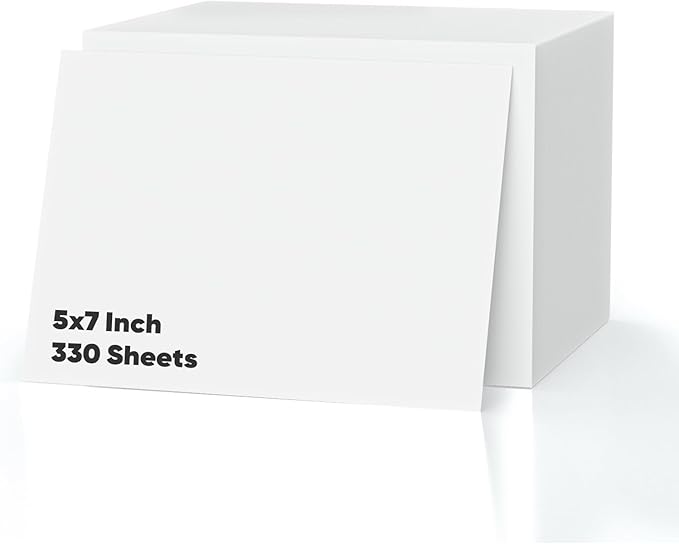330 Sheets of Cardstock 5 x 7, Heavyweight Cover Cardstock Printer Paper by Nichela