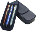 MIVLXLX Leather Triple Pen Case Pencil Pouch Holder by MIVLXLX
