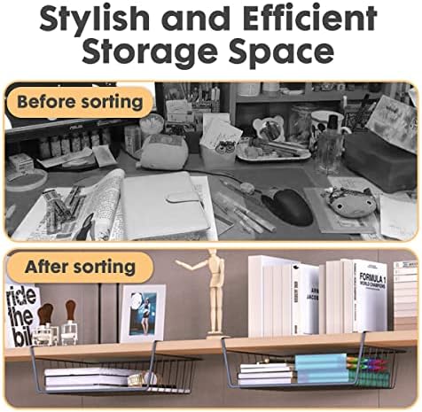 Under Shelf Basket Storage, Steel Under Shelf Hanging Wire Baskets Shelves fo...