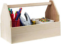 artemio wooden tool box 30 cm, 30cm, beige, main product view