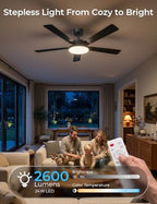 cinoton 52" smart ceiling fans with lights and on a desk or shelf