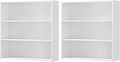 VASAGLE Set of 2 Bookshelves, 31.5 Inches Wide, 3-Tier Open Bookcases by VASAGLEbySONGMICSHOME