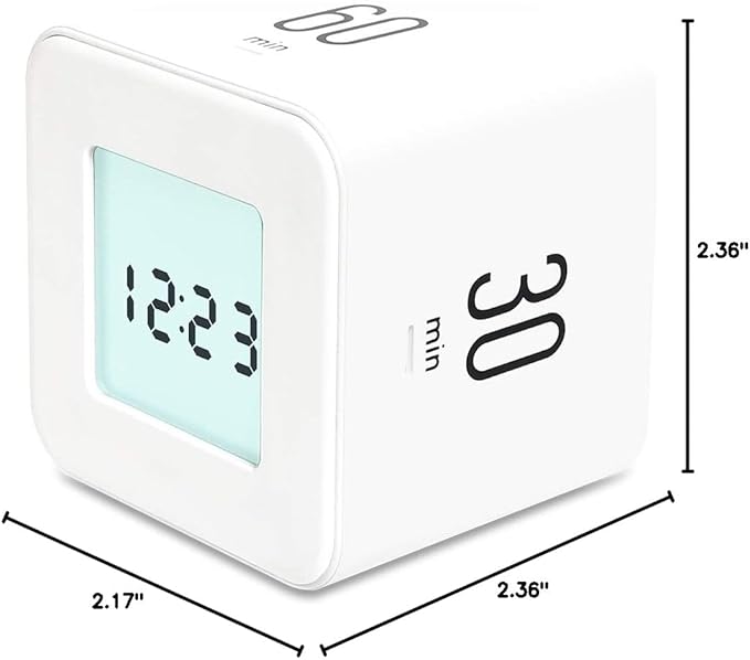 mooas Multi Clock Time Cube Timer, Alarm & Backlight Desk Productivity - Image 10