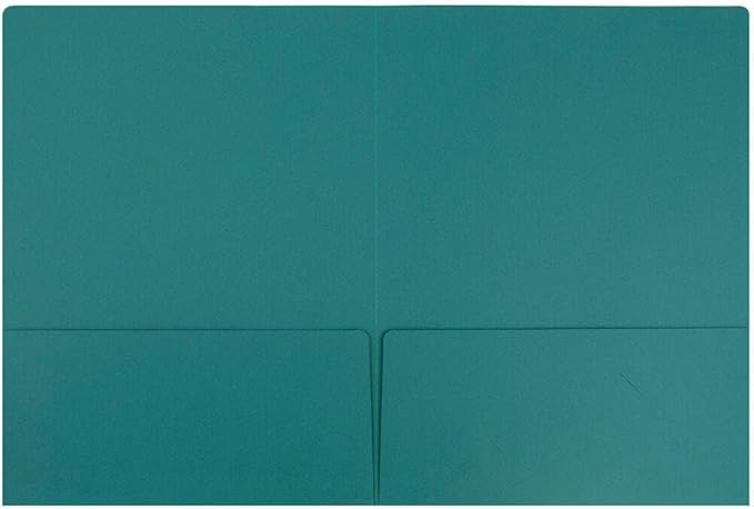 LUXPaper 9" x 12" Presentation Folders | Two Pocket | Teal | 100lb. Cover | 10 - Image 2