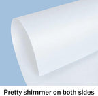 24 Sheets White Shimmer Cardstock 8.5 x 11 Metallic Paper, Goefun 80lb Card - Image 3