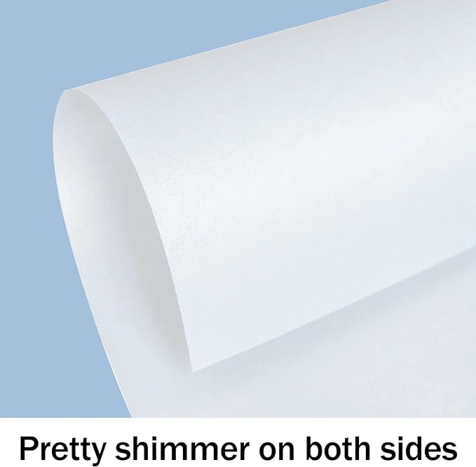100 Sheets White Shimmer Cardstock 8.5 x 11 Certificate Paper, Goefun 80lb - Image 3
