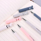 Piaogui 6pcs 0.5mm Erasable Gel Pens, Kawaii Cute Bear Pig Erasable Gel Pen Set - Image 4