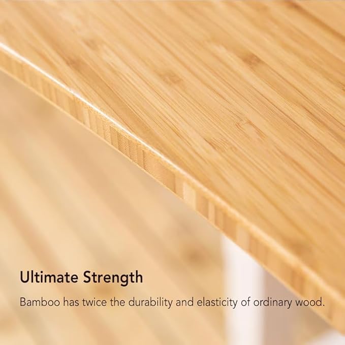 FLEXISPOT EN1 Bamboo Standing Desk, 60 x 30 Inches Whole-Piece Electric - Image 4