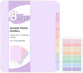 SKYDUE Durable Plastic 8-Tab Dividers, Big Tab Dividers by SKYDUE