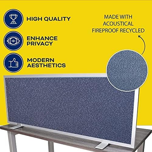 OBEX Acoustical Free Standing Privacy Screen, Cubicle Accessories Desk Privacy - Image 3
