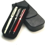 MIVLXLX Leather Triple Pen Case Pencil Pouch Holder by MIVLXLX