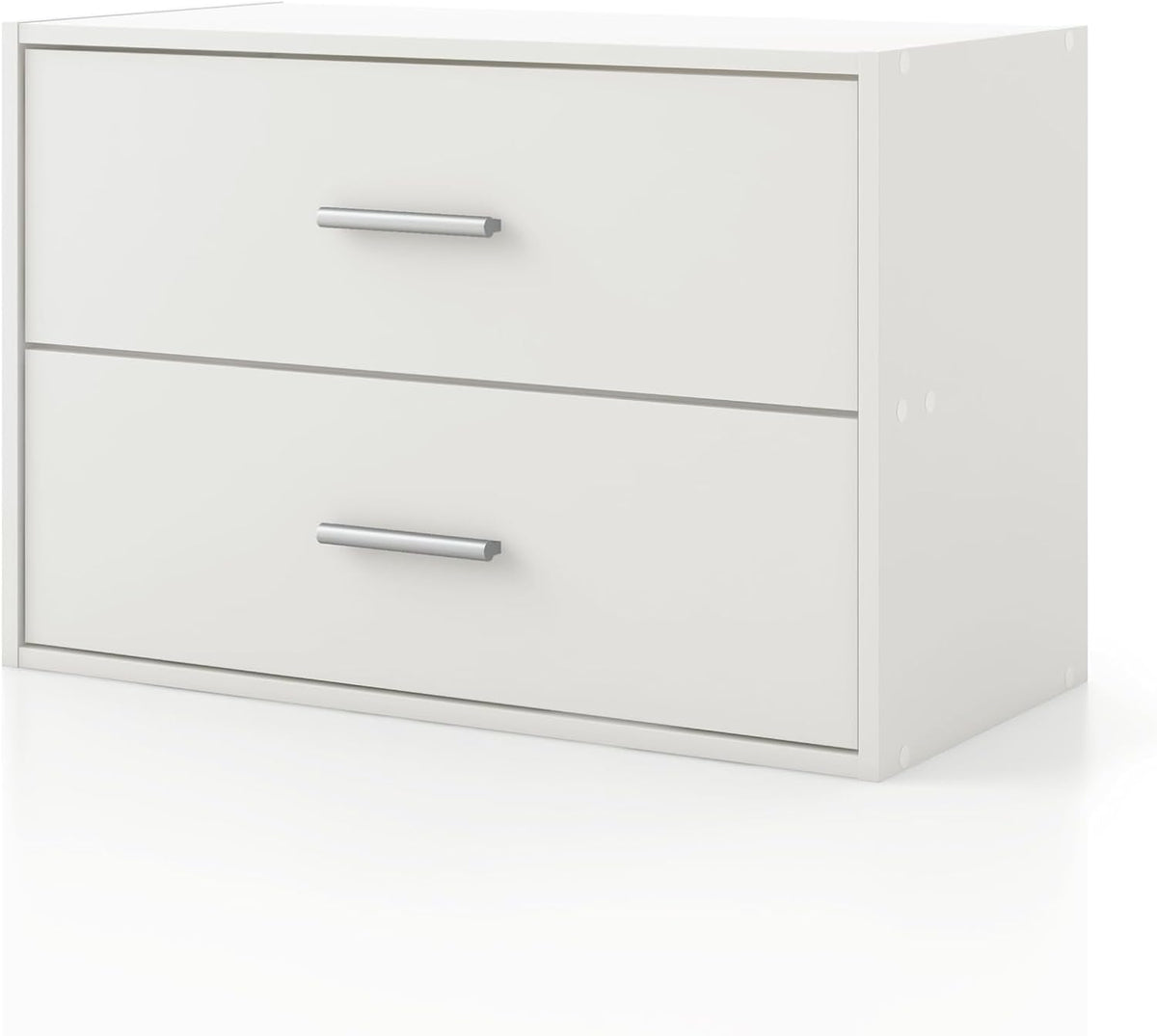 Homes: Inside + Out Apexa 2-Drawer Wooden Stackable Storage Drawers, Small Fo...