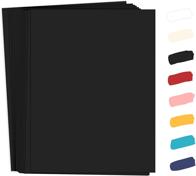 50 Pack Black Cardstock 8.5 x 11, Goefun 65lb Card Stock Printer Paper by Goefun