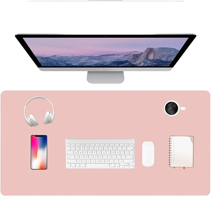 PU Leather Desk Pad Protector Gaming Mouse Pad Non Slip Desk Mat by Unknown