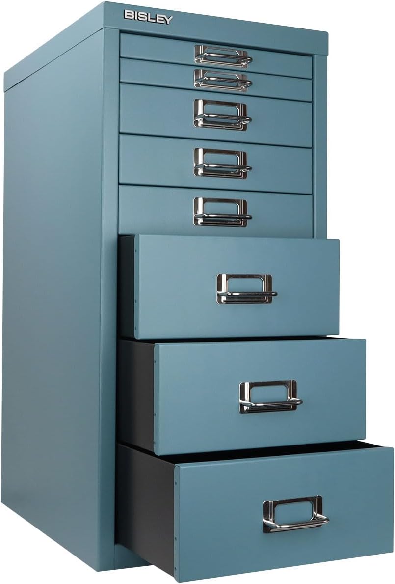 Bisley 8-Drawer Steel MultiDrawer Cabinet - Doulton Blue