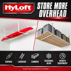 hyloft 33 in. x 34 in. adjustable garage, package contents