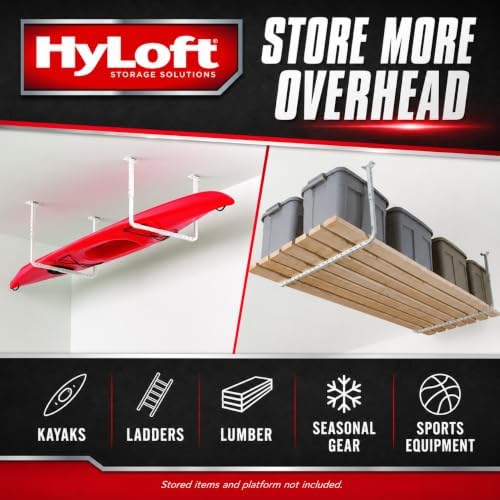 hyloft 33 in. x 34 in. adjustable garage, package contents