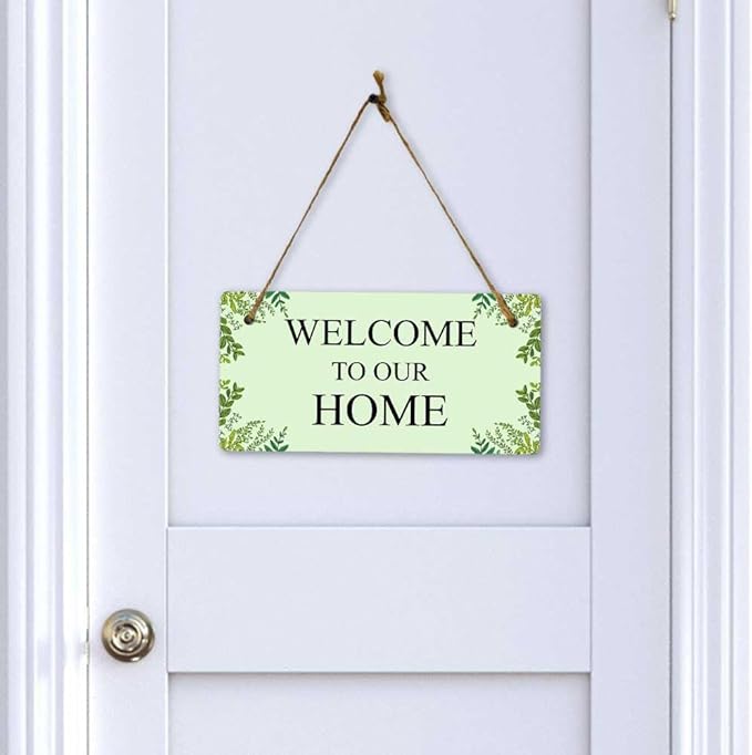 Signs ByLITA Greenery Wreath Personalized Hanging Wall or Door Sign | Custom - Image 6